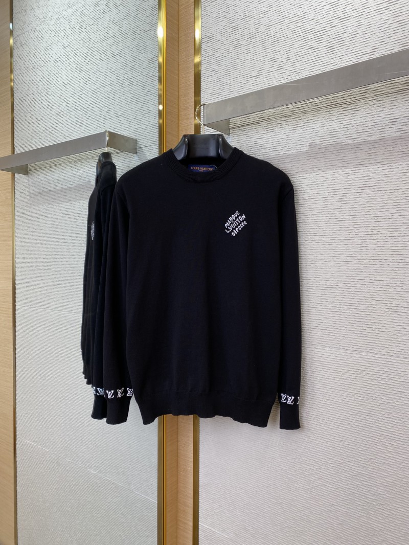 LV logo monogrammed crew neck jumper 4