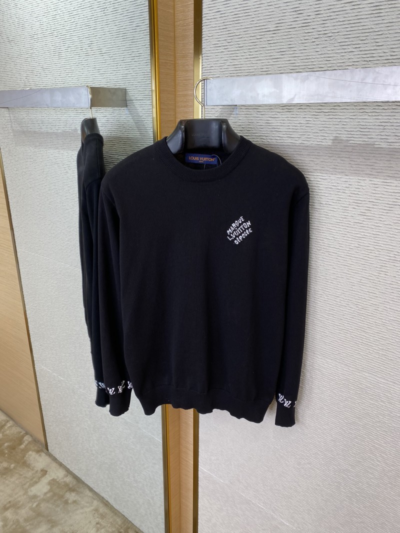 LV logo monogrammed crew neck jumper 6
