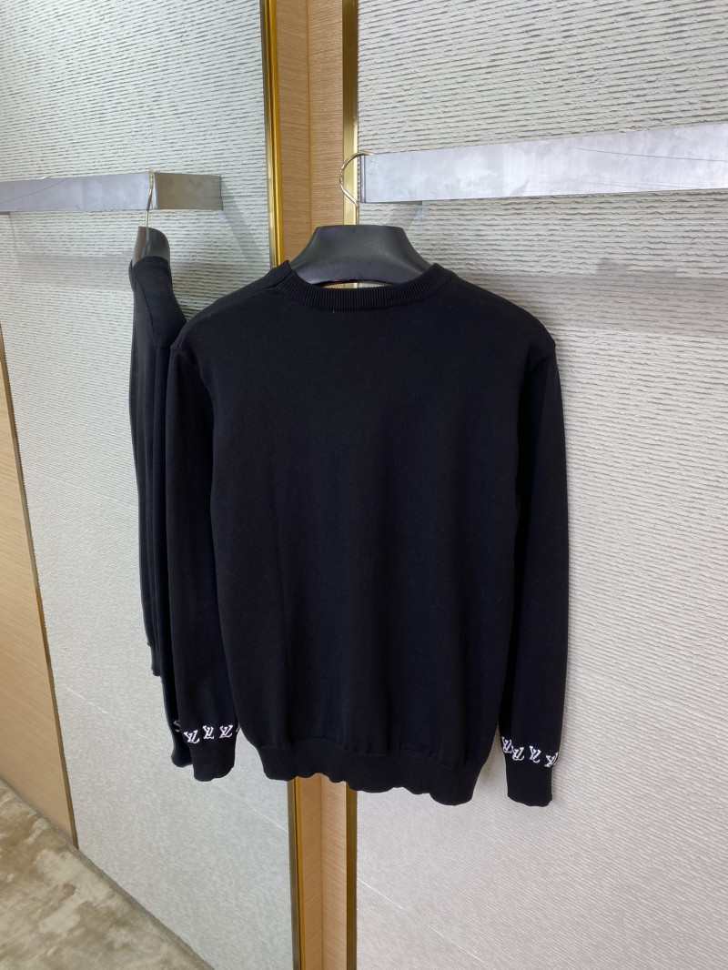 LV logo monogrammed crew neck jumper 7