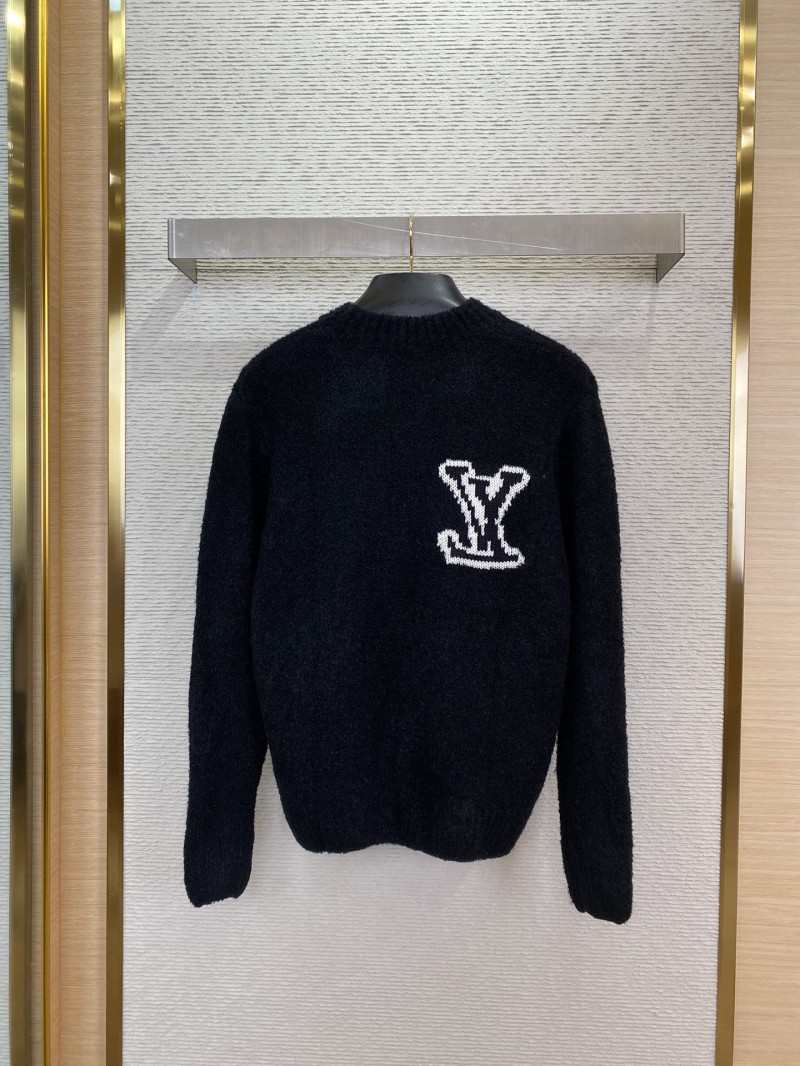 LV Logo Appliqu?? Sweater Black 1