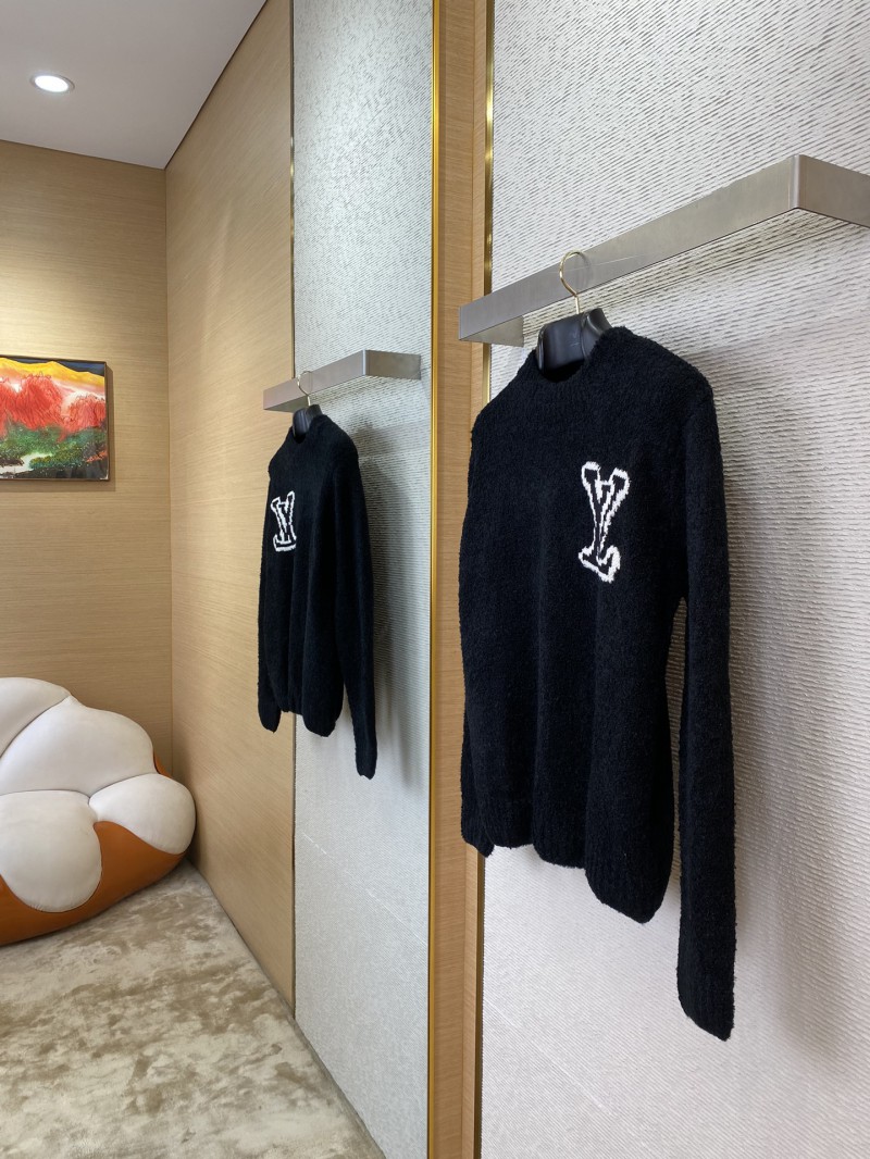 LV Logo Appliqu?? Sweater Black 2