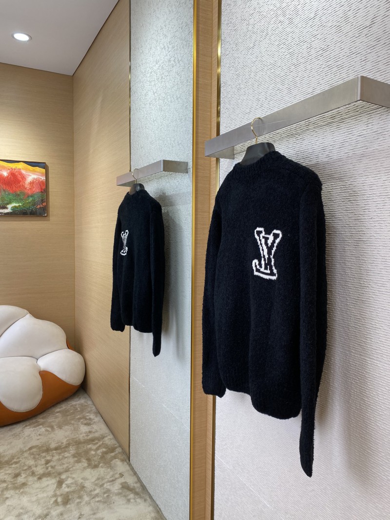 LV Logo Appliqu?? Sweater Black 3