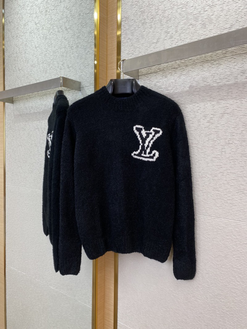 LV Logo Appliqu?? Sweater Black 4
