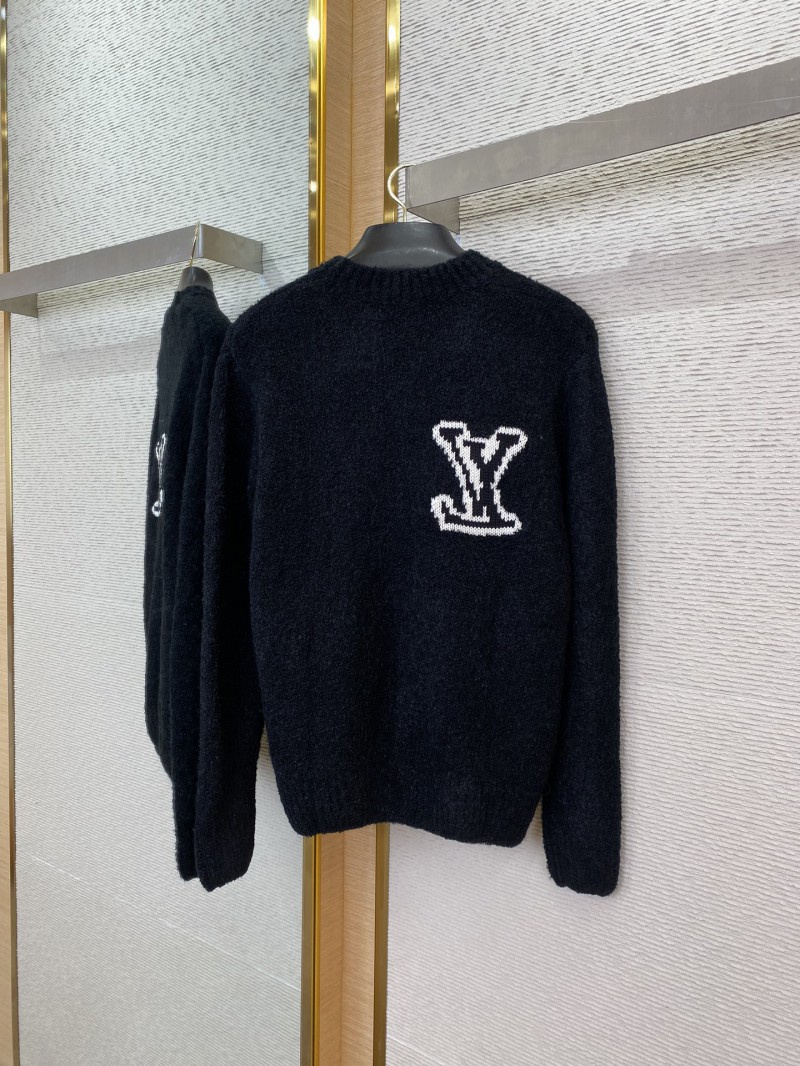 LV Logo Appliqu?? Sweater Black 5