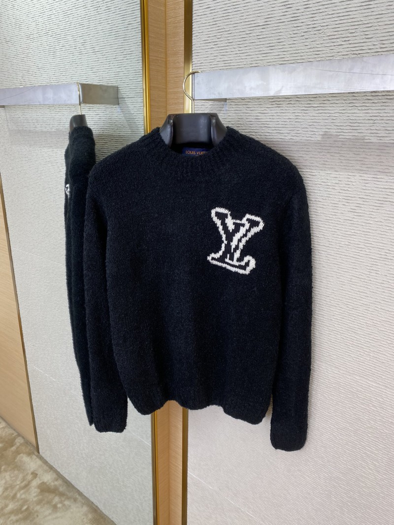 LV Logo Appliqu?? Sweater Black 6
