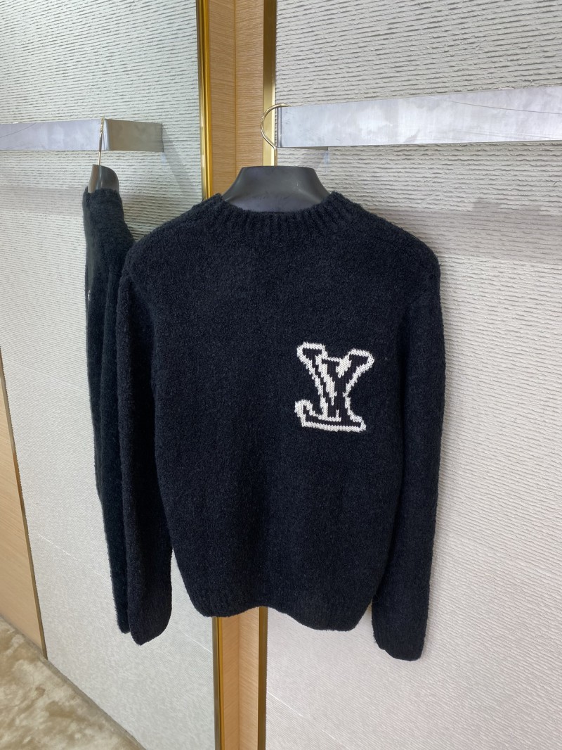 LV Logo Appliqu?? Sweater Black 7