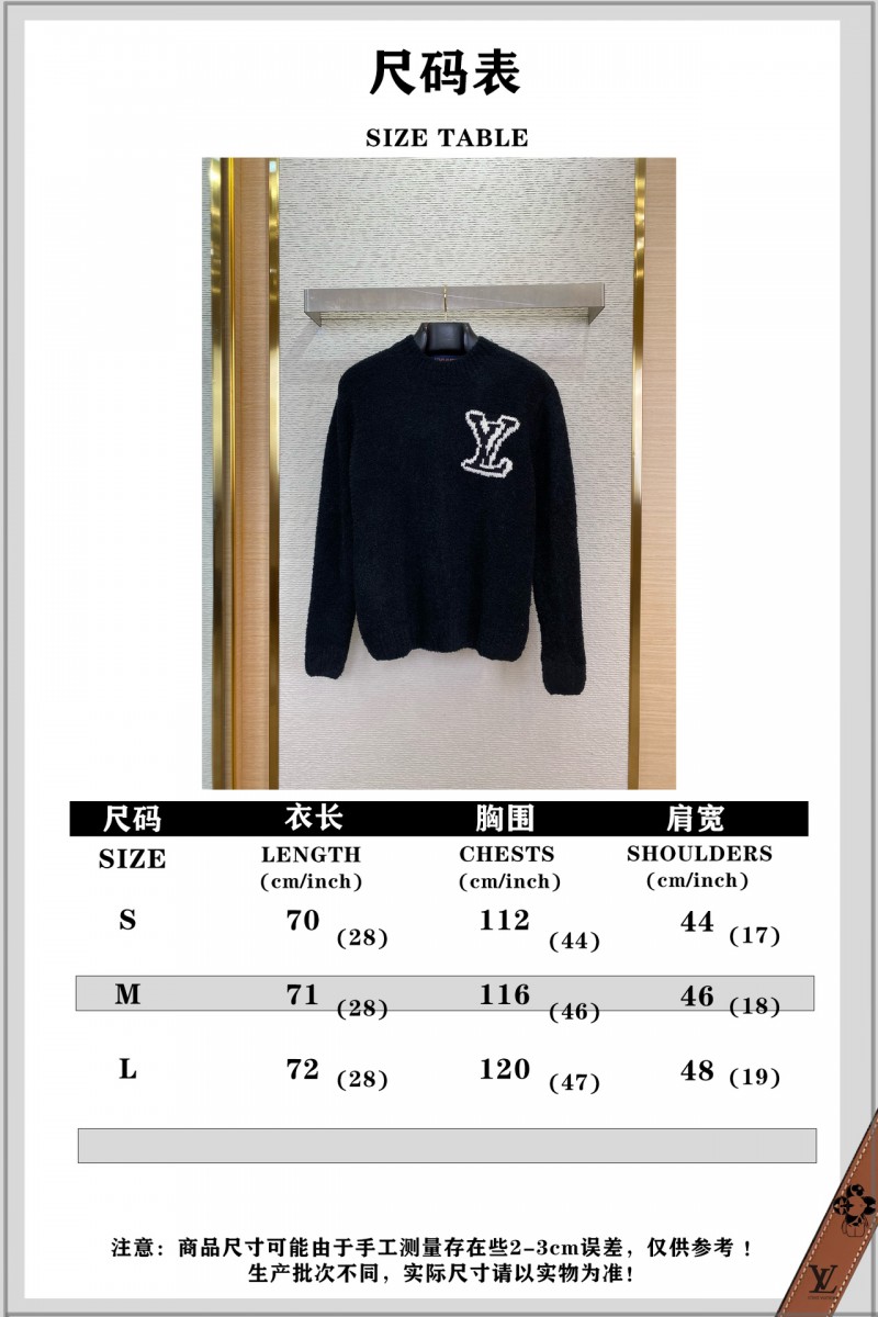 LV Logo Appliqu?? Sweater Black 9
