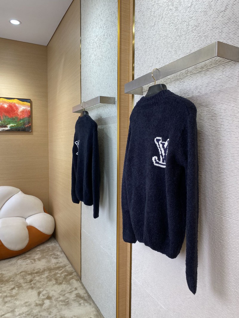 LV logo appliqu??d jumper navy blue 3