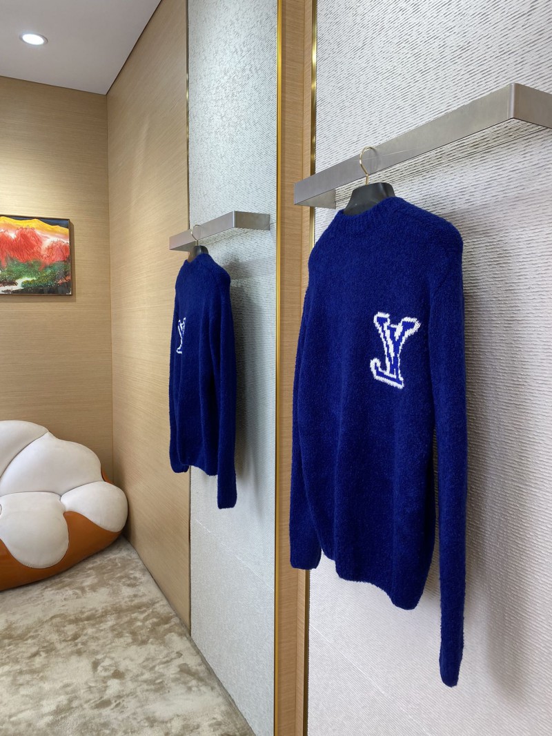 LV logo appliqu??d jumper blue 3