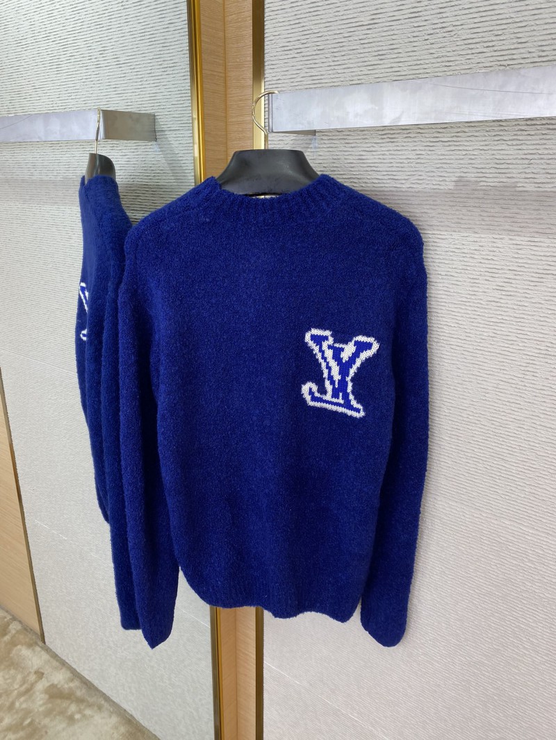 LV logo appliqu??d jumper blue 7