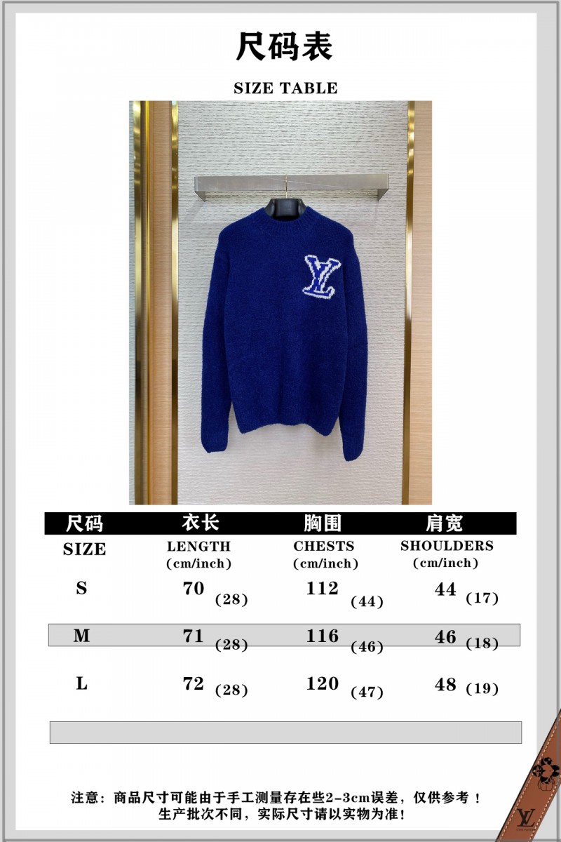 LV logo appliqu??d jumper blue 9