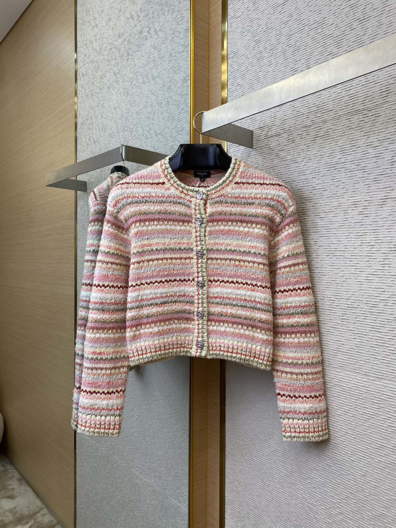 Chanel Striped knit chambray jacket 4