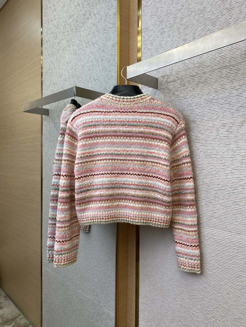 Chanel Striped knit chambray jacket 5