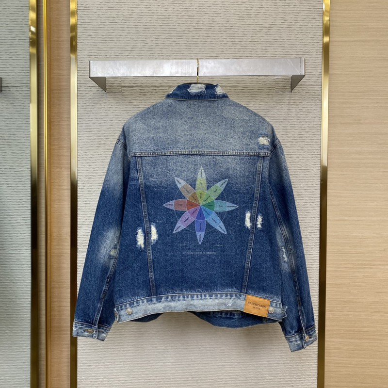 Balenciaga Printed Denim Jacket 5