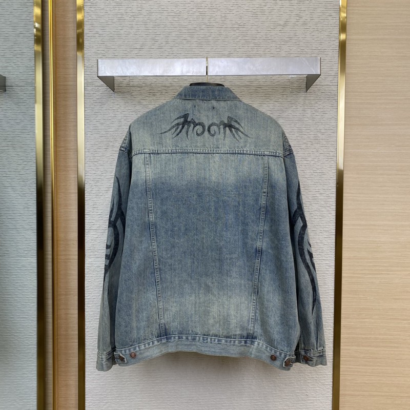 Balenciaga Printed Denim Jacket 1