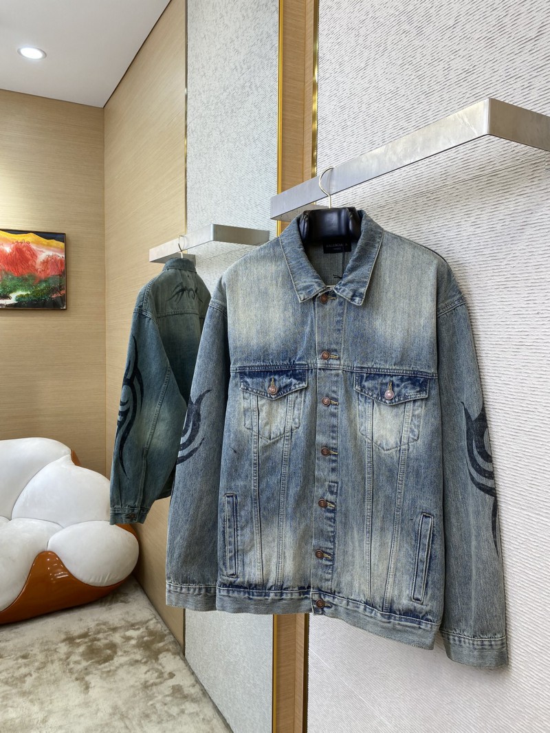 Balenciaga Printed Denim Jacket 2