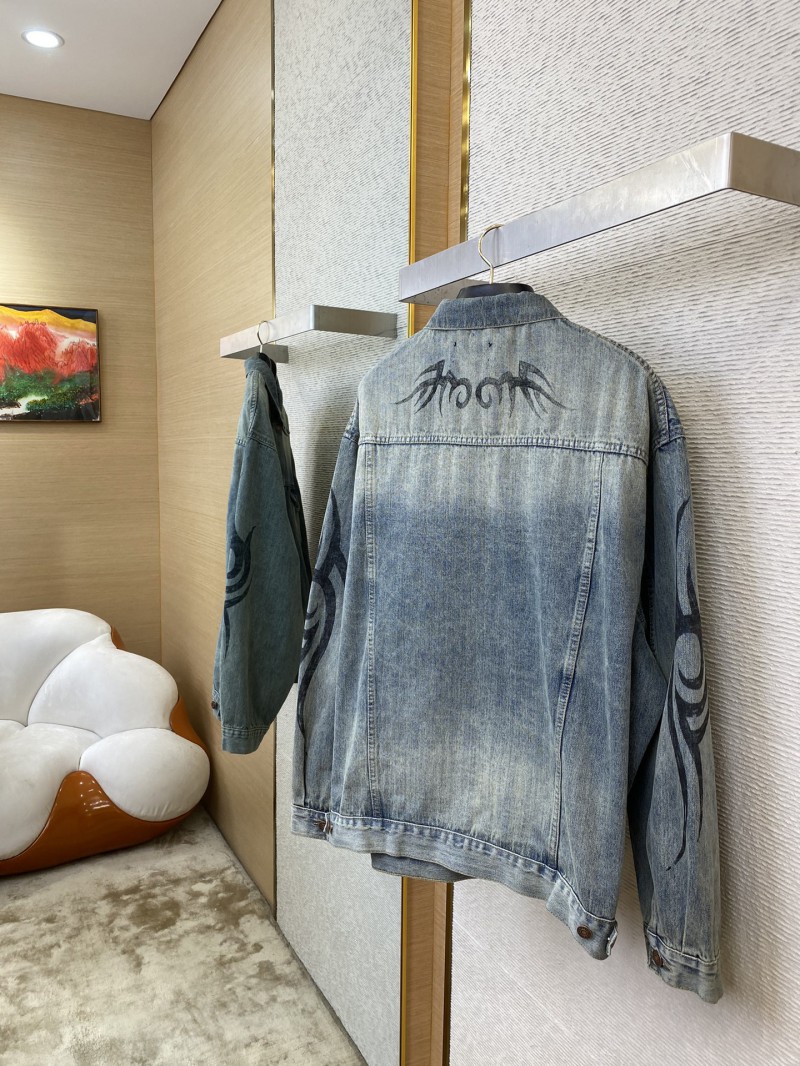 Balenciaga Printed Denim Jacket 3