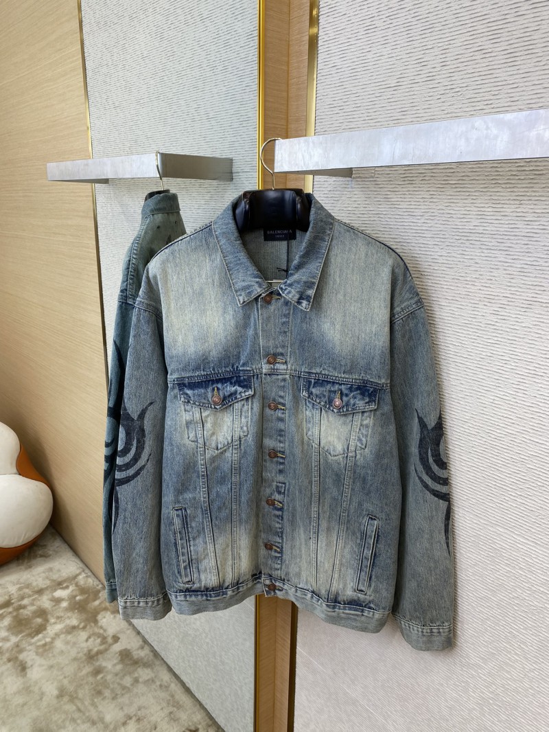 Balenciaga Printed Denim Jacket 6