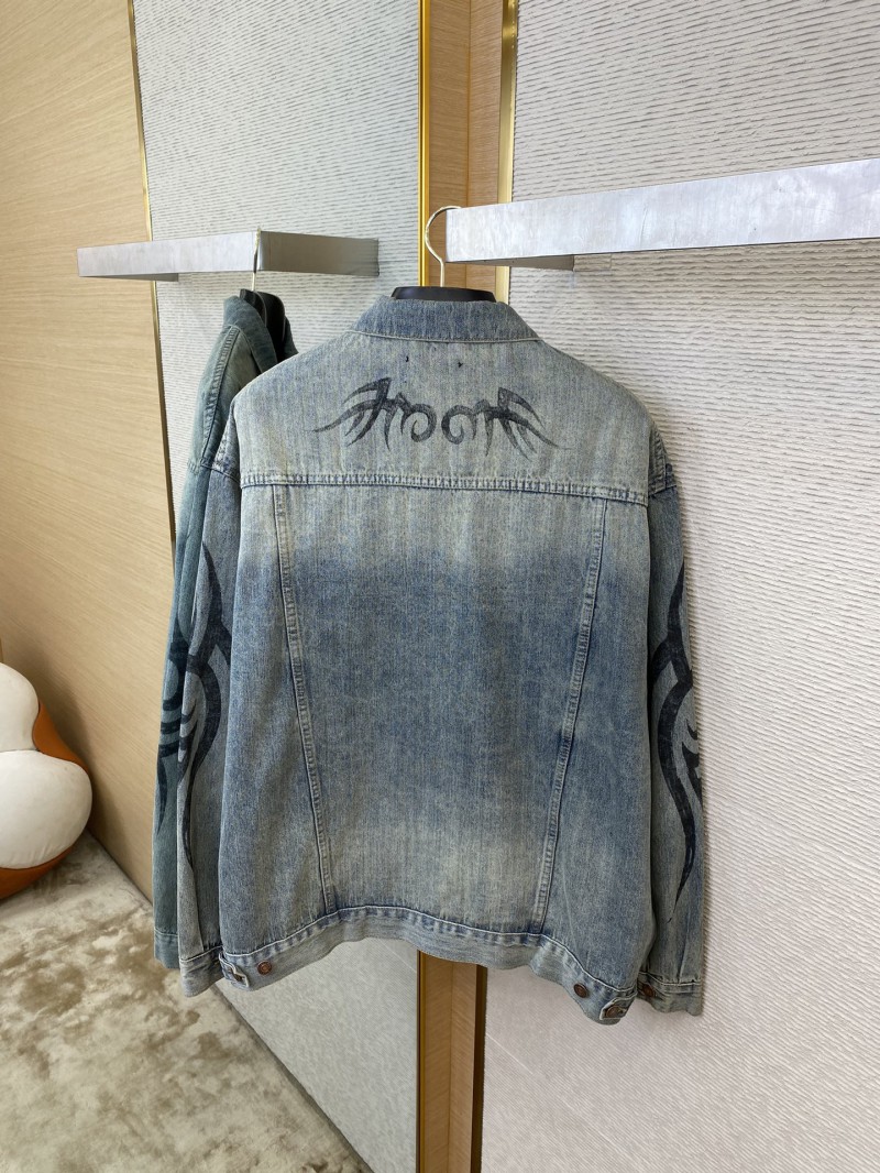 Balenciaga Printed Denim Jacket 7