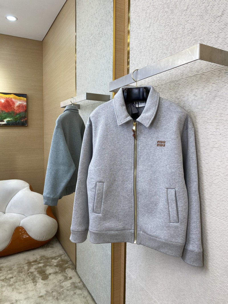 Miu Miu Logo Space Cotton Jacket Coat 2