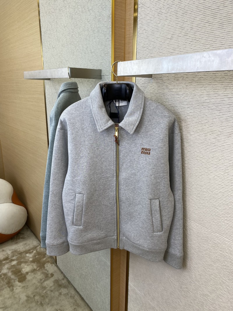 Miu Miu Logo Space Cotton Jacket Coat 6