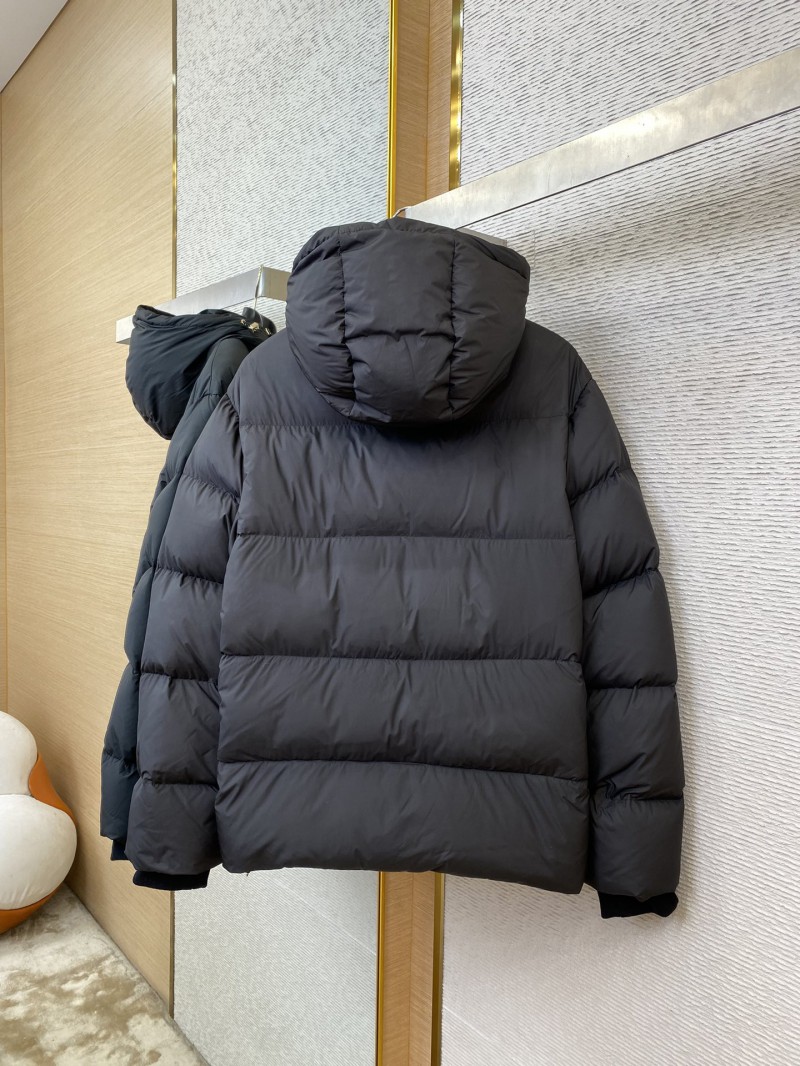 Miu Miu Logo Embroidered Hooded Down Coat Jacket 5