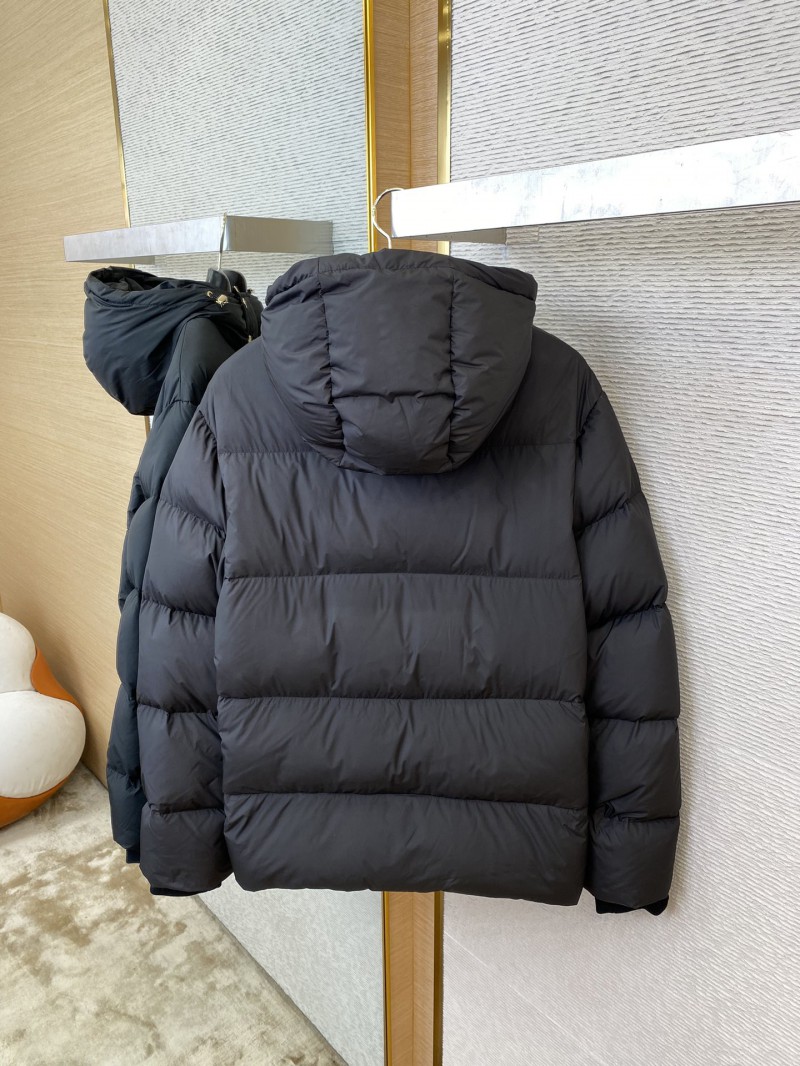 Miu Miu Logo Embroidered Hooded Down Coat Jacket 7