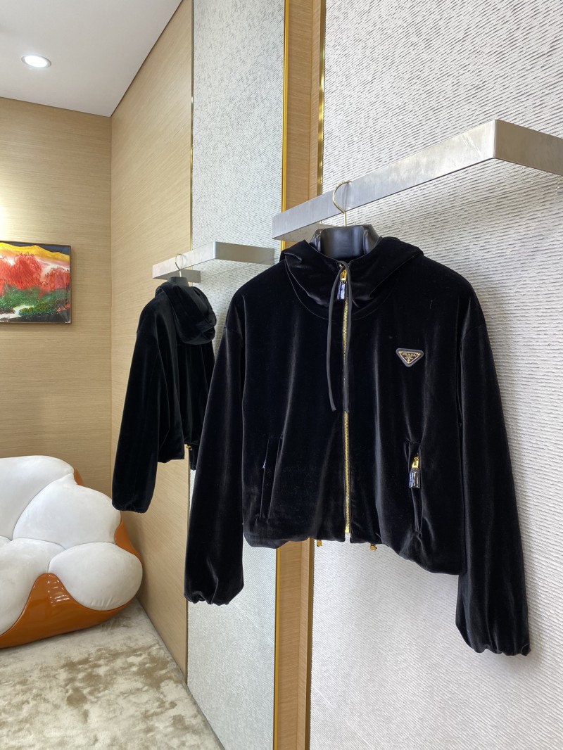 Prada Velvet Triangle Label Jacket 2