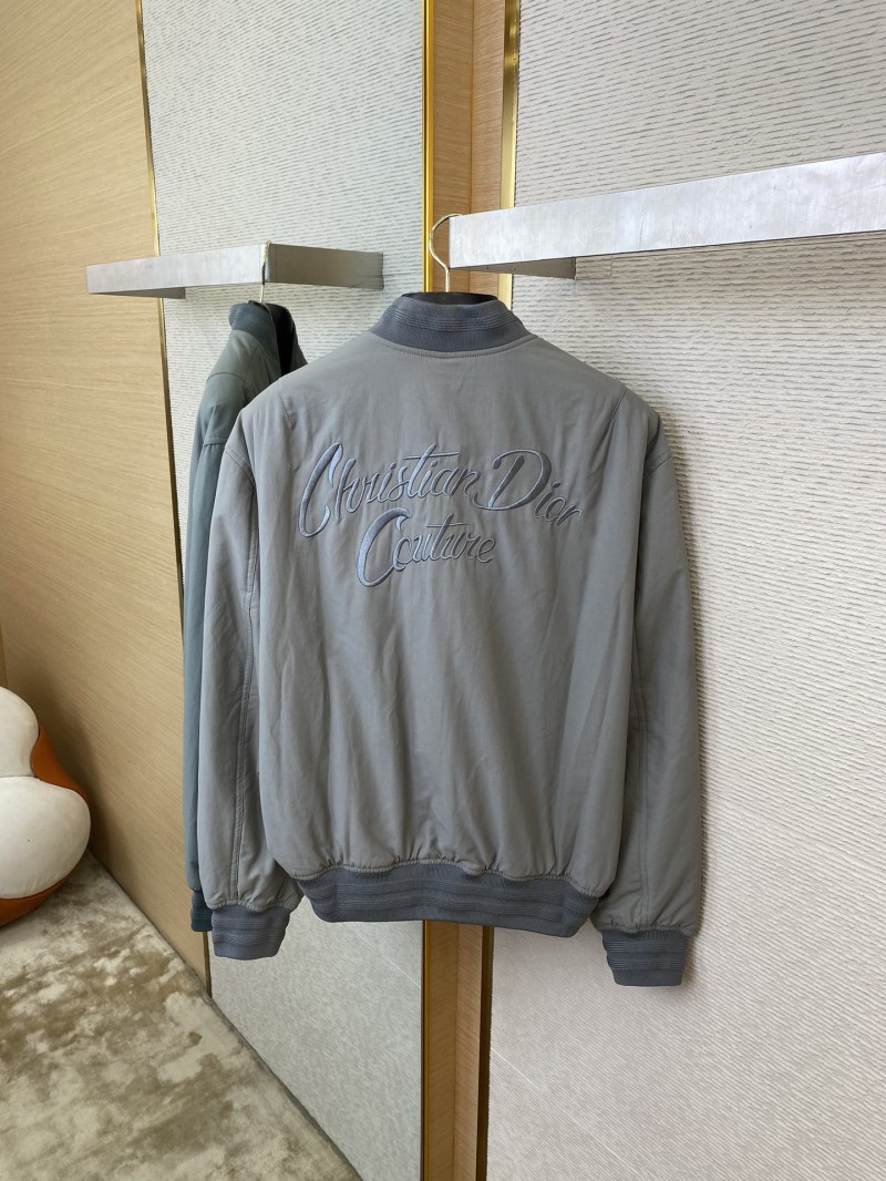 Dior Badge Logo Embroidered Cotton Jacket Coat 7