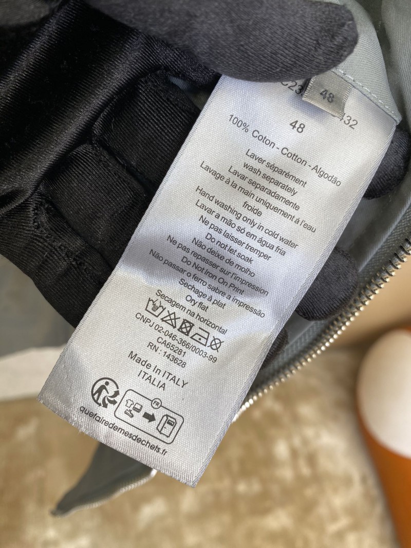 Dior Badge Logo Embroidered Cotton Jacket Coat 8
