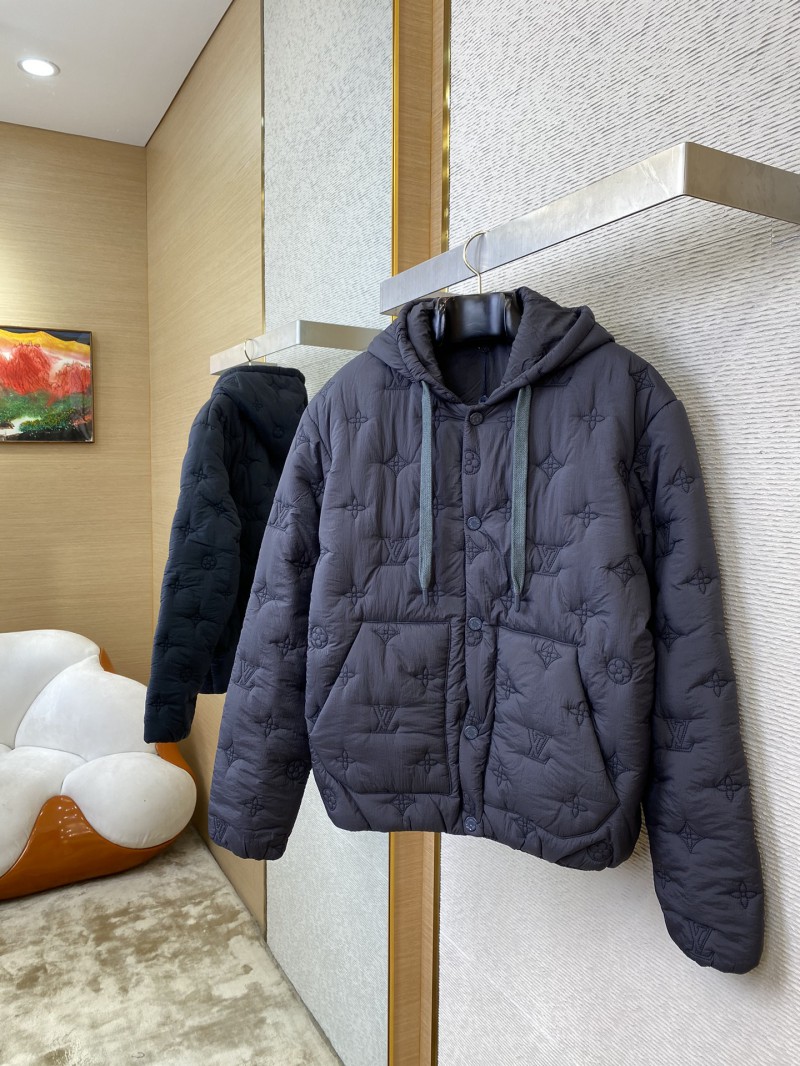 LV logo embroidered jacquard cotton jacket 2