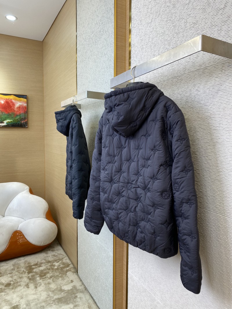 LV logo embroidered jacquard cotton jacket 3