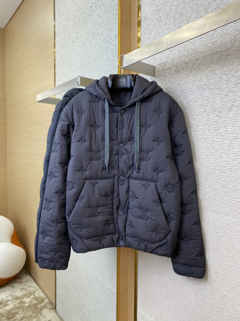 LV logo embroidered jacquard cotton jacket 4