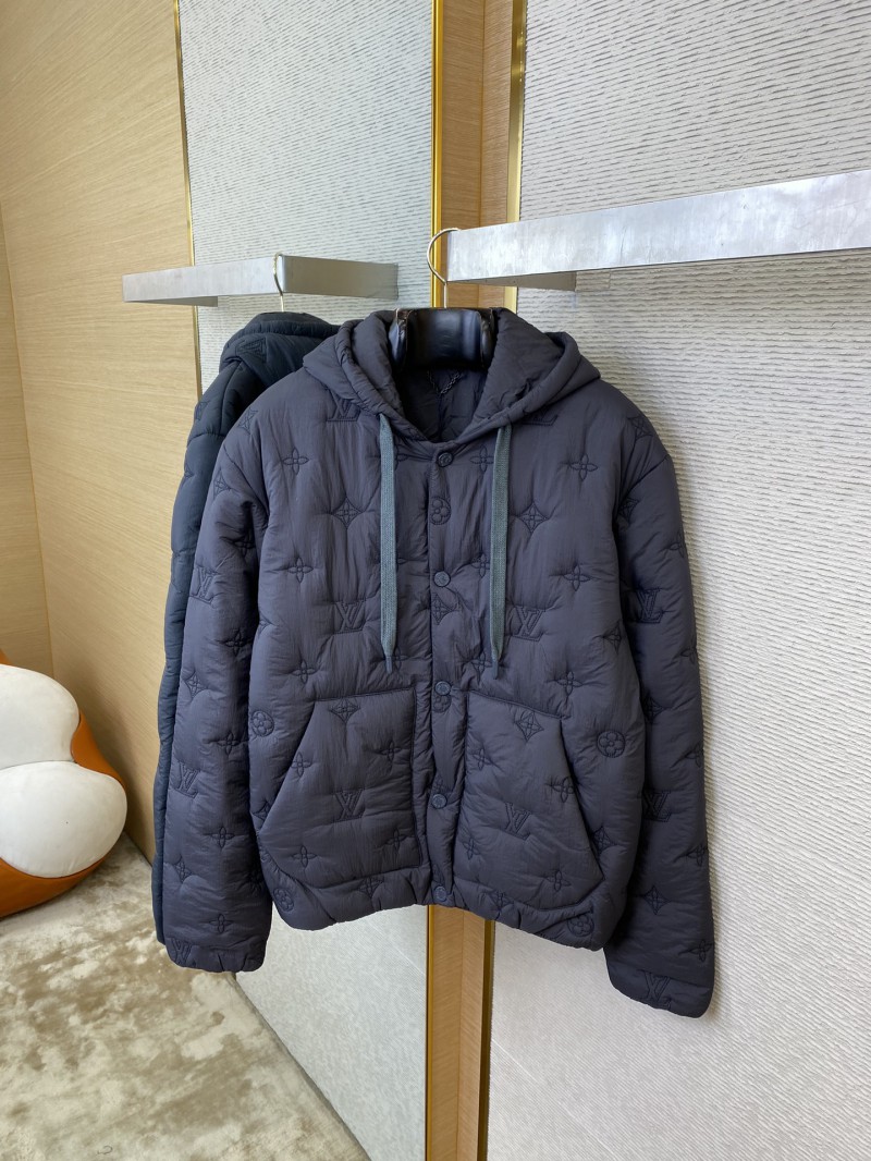 LV logo embroidered jacquard cotton jacket 6