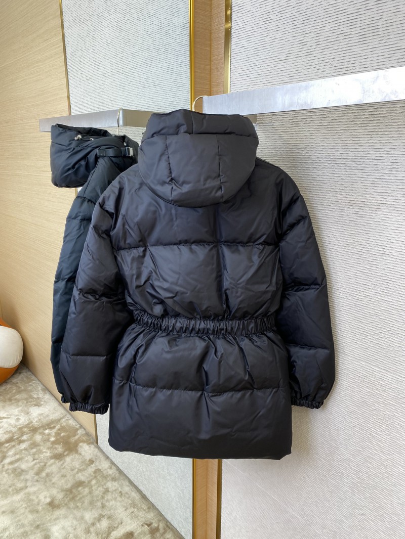 Prada Mid-Length Waisted Triangle Label Down Jacket 7