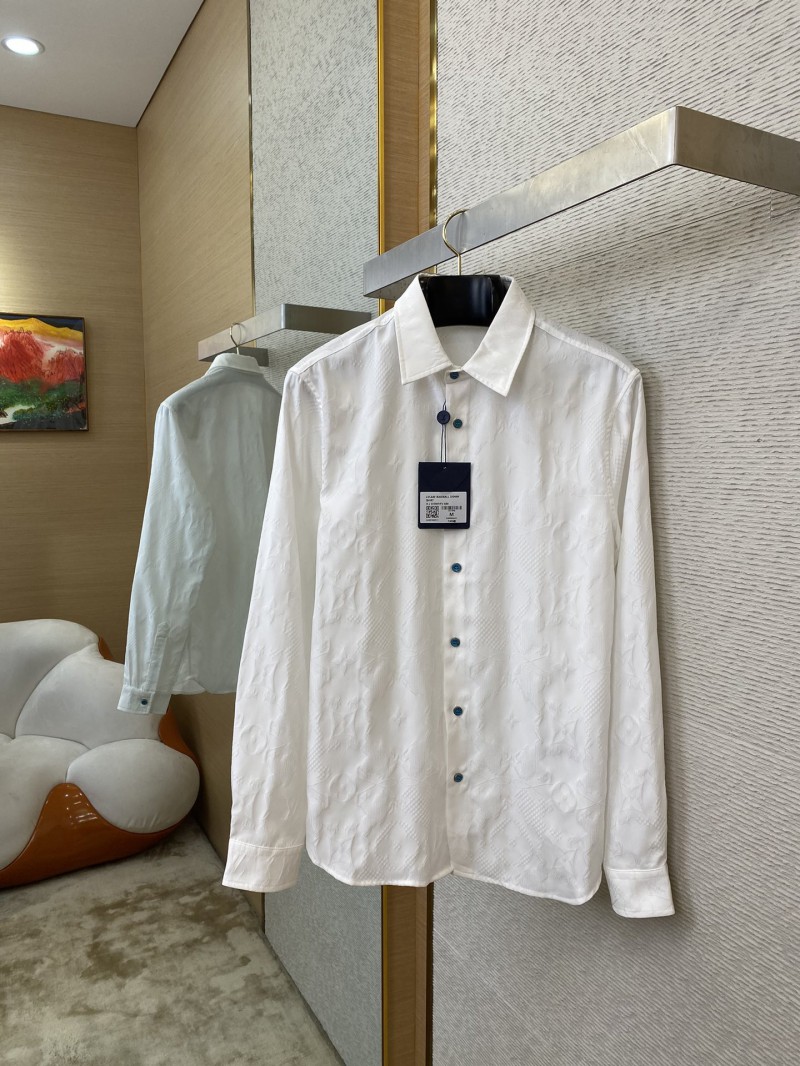 LV Jacquard Mulberry Silk Long Sleeve Shirt 2