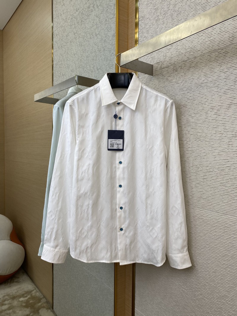 LV Jacquard Mulberry Silk Long Sleeve Shirt 4