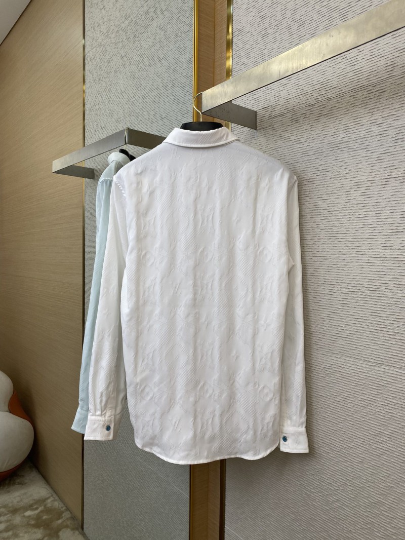 LV Jacquard Mulberry Silk Long Sleeve Shirt 5