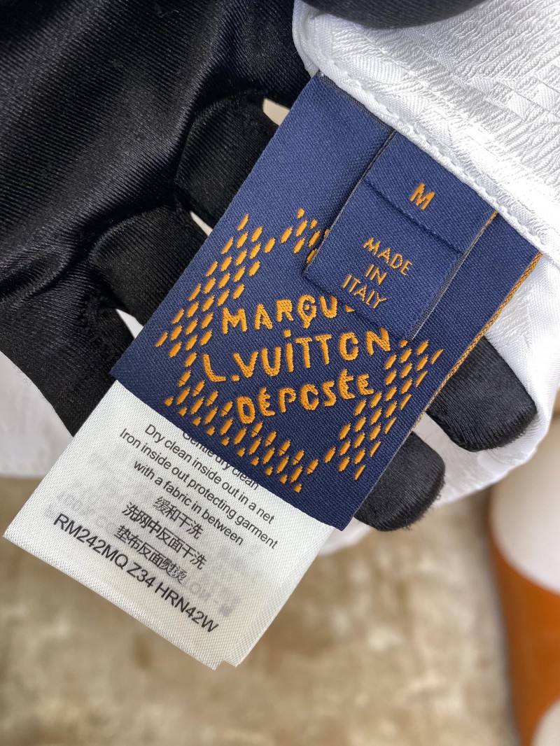LV Jacquard Mulberry Silk Long Sleeve Shirt 8