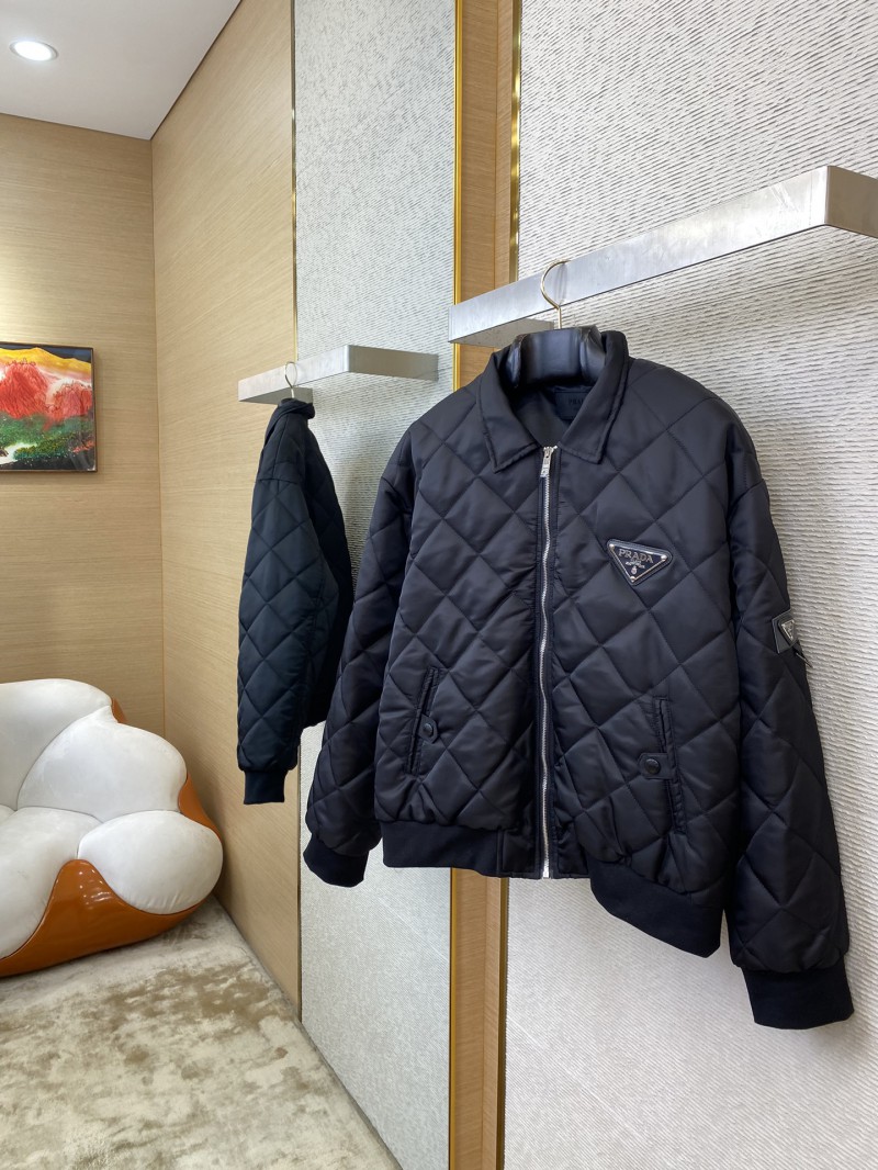 Prada Triangle Label Rhombus Cotton Coat Jacket 2