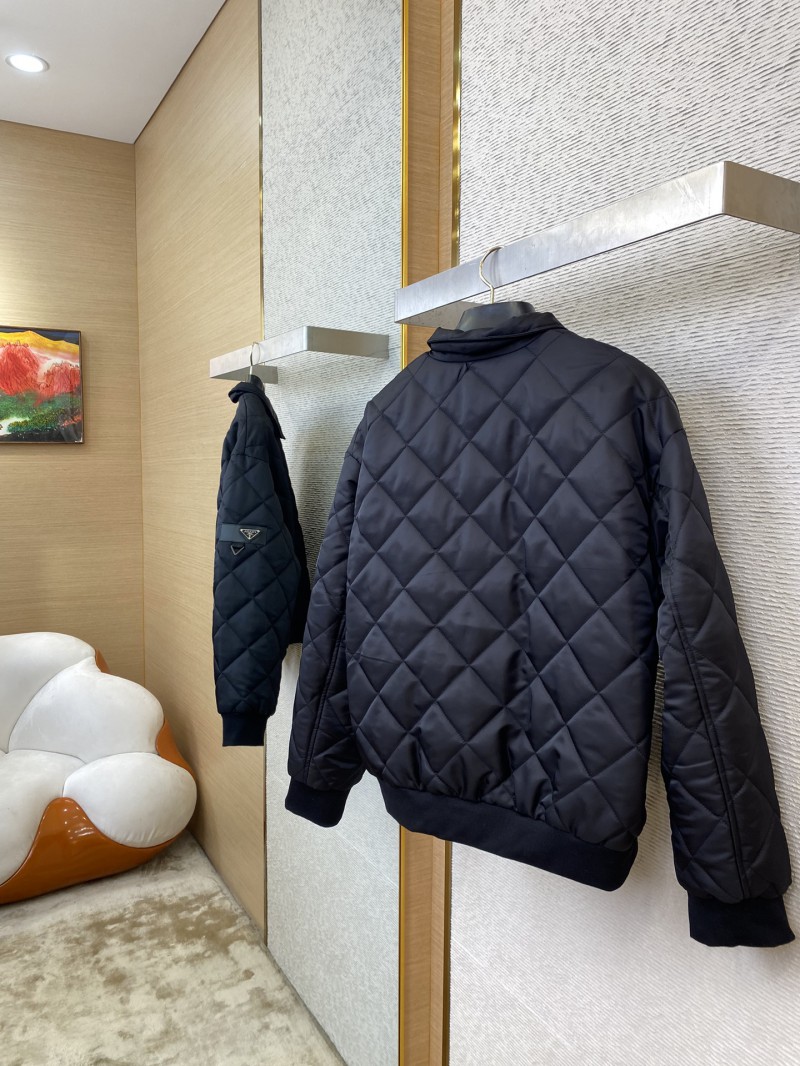 Prada Triangle Label Rhombus Cotton Coat Jacket 3