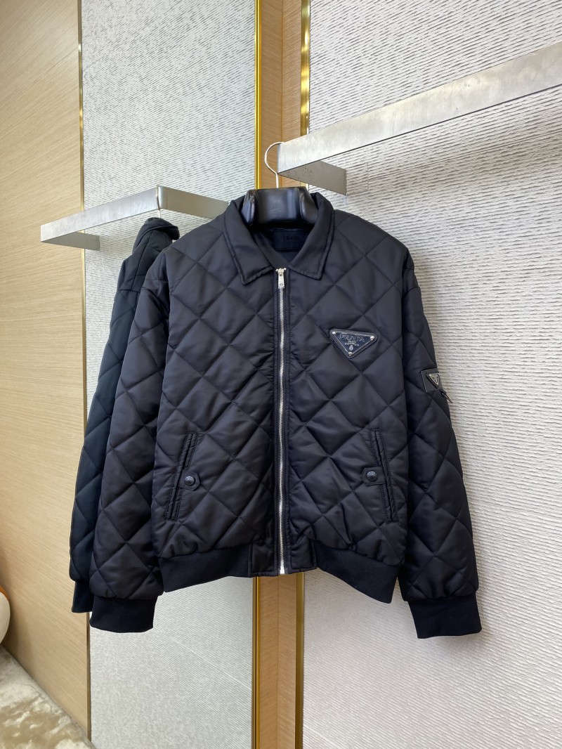 Prada Triangle Label Rhombus Cotton Coat Jacket 4