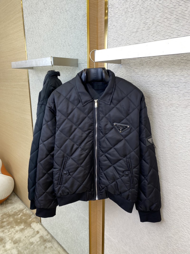 Prada Triangle Label Rhombus Cotton Coat Jacket 6