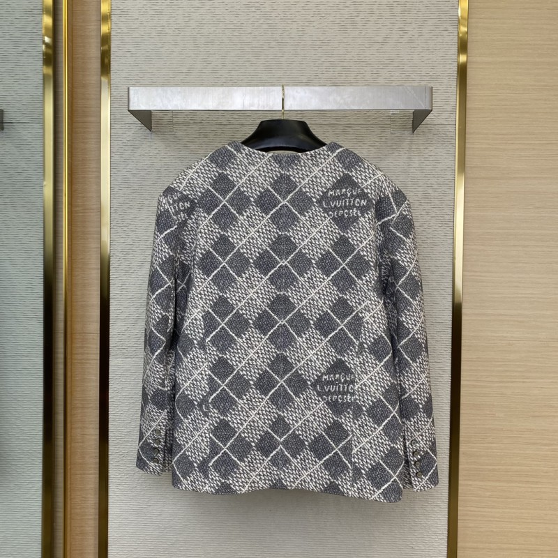 LV Lattice Design Button Down Blazer 1