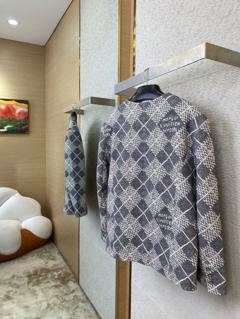 LV Lattice Design Button Down Blazer 3