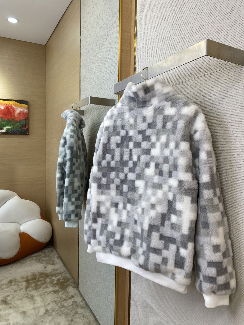LV Block Colour Block Long Sleeve Fleece Feel Jacket 3