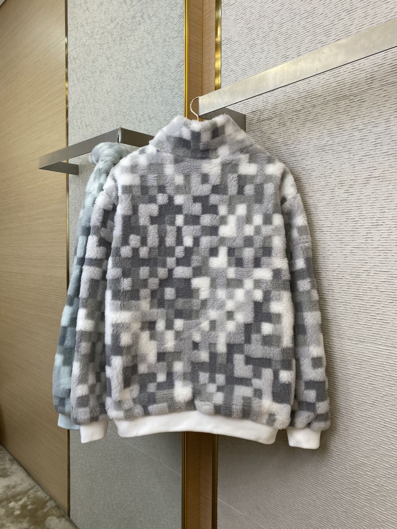 LV Block Colour Block Long Sleeve Fleece Feel Jacket 5