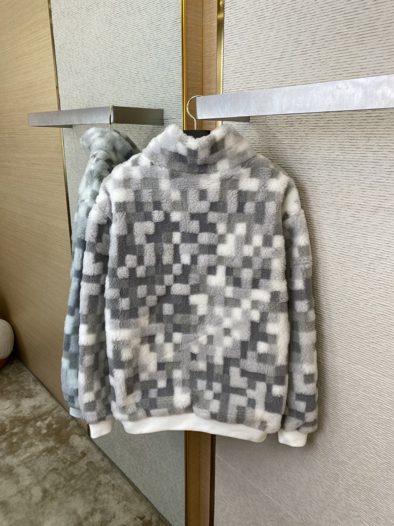 LV Block Colour Block Long Sleeve Fleece Feel Jacket 7