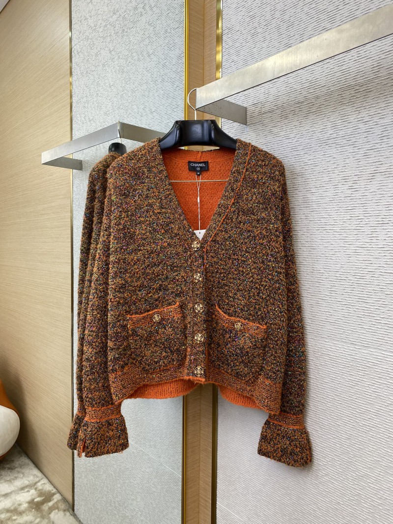 Chanel Horseshoe Sleeve Sequin Knit Cardigan Jacket 4