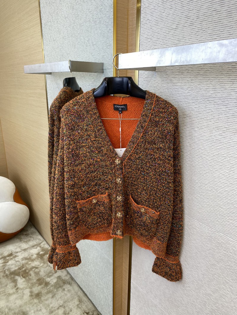 Chanel Horseshoe Sleeve Sequin Knit Cardigan Jacket 6